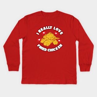 Love Fried Chicken Kids Long Sleeve T-Shirt